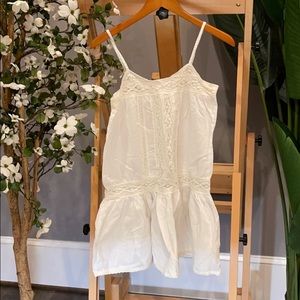 White swimsuit cover up